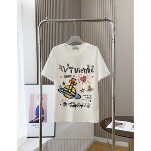NWT vivienne westwood  Women’s Signature White T-shirt  COTTON